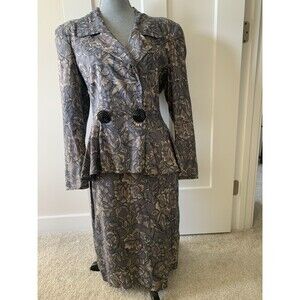 Vintage Two Piece Skirt And Blazer By Lemonade Very Small Sz 10 See Measurements